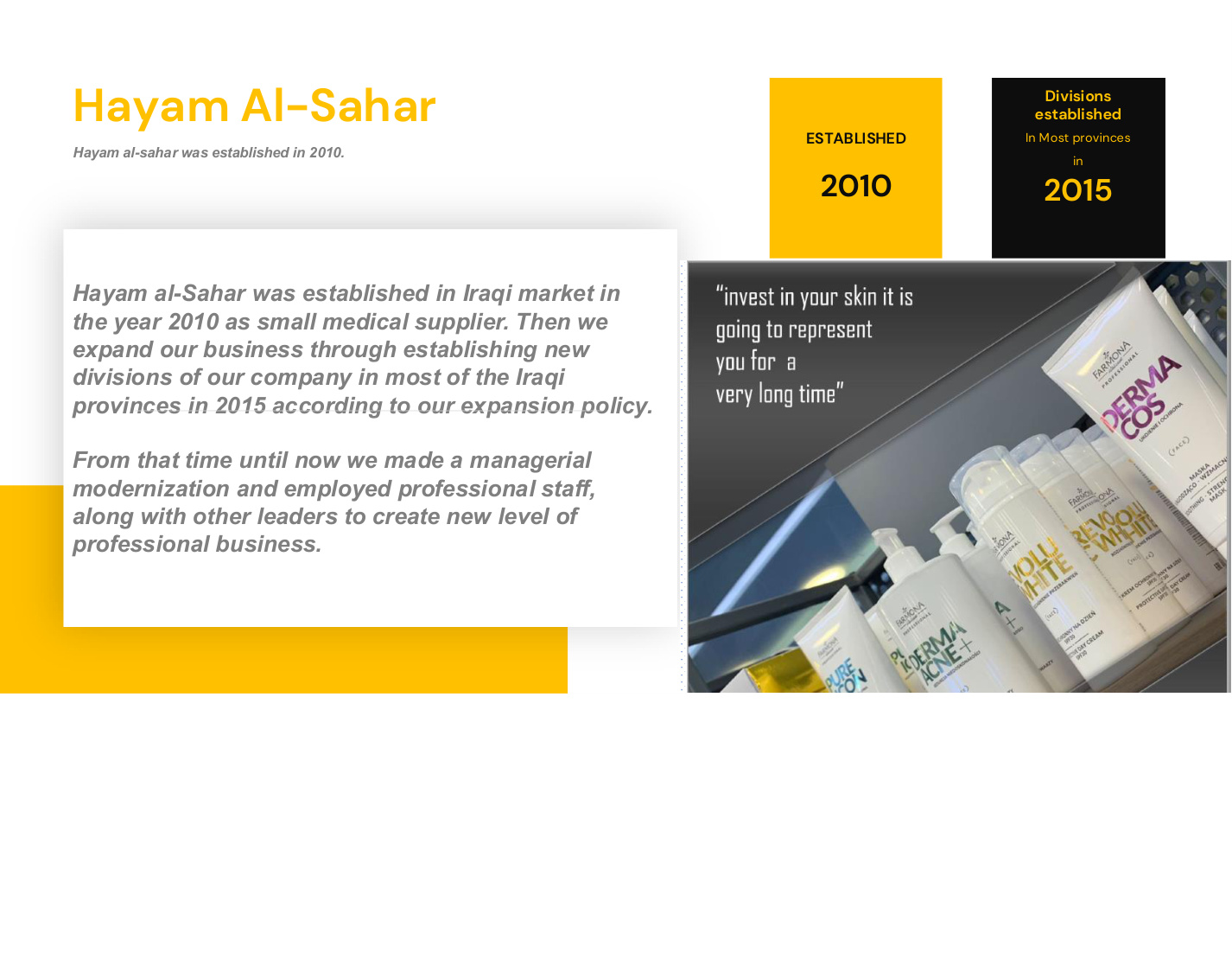 Hayam Group company profile introduction page